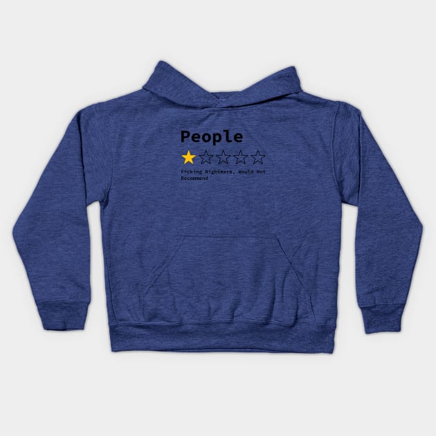 People One Star Review Sarcastic Kids Hoodie by RiseInspired